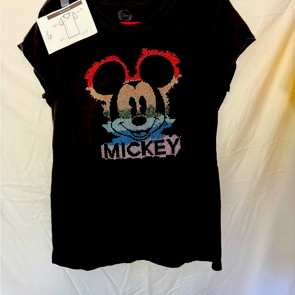 Disney Mickey Mouse Kids Black T-Shirt Junior XL